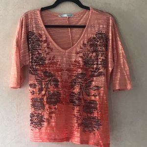 Maurices NWOT orange layering tee size M